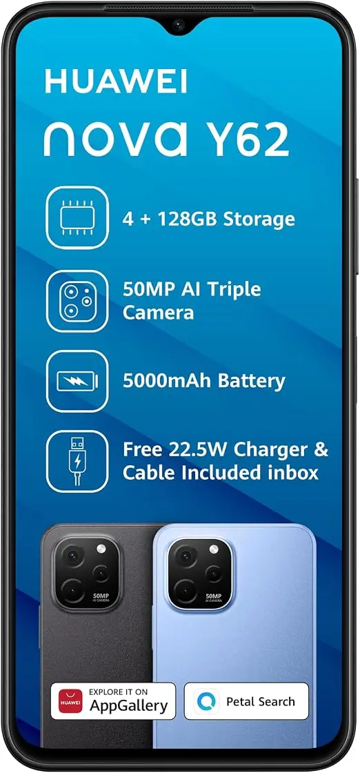 Huawei nova Y62 Plus Dual Sim - Sapphire Blue - Image 2