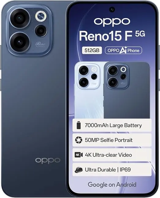 OPPO Reno15 F 5G Dual Sim - Twilight Blue - Image 1