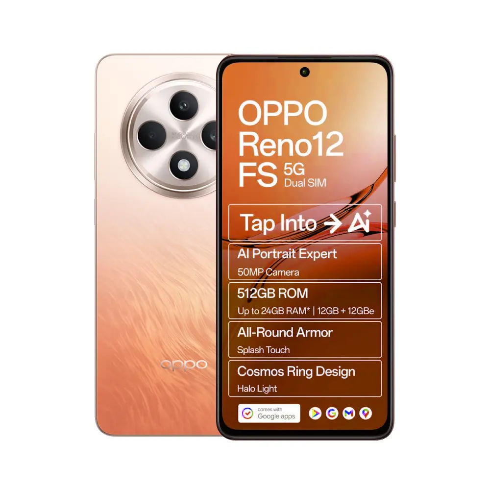 OPPO Reno12 FS Dual Sim - Amber Orange - Image 1