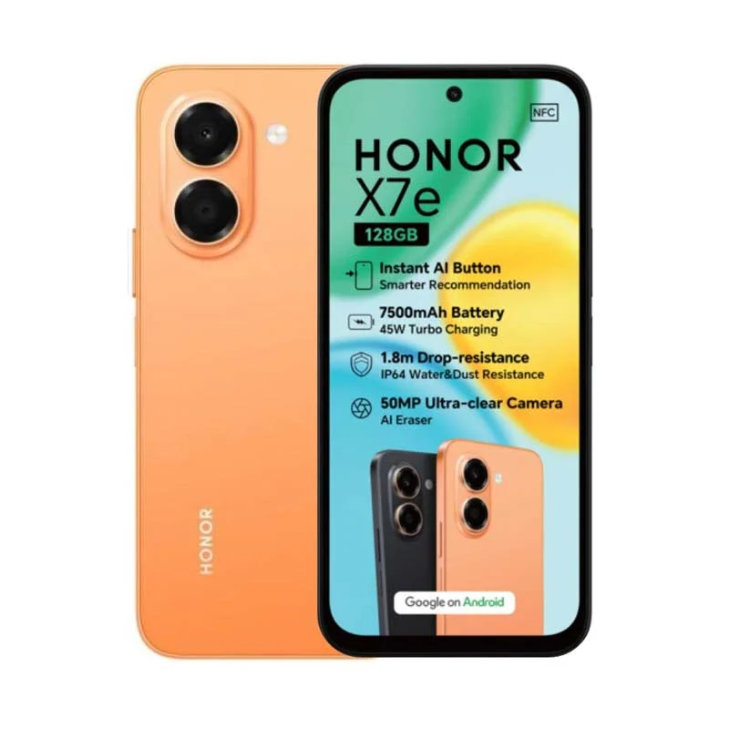 HONOR X7e Dual Sim - Sunrise Orange - Image 1