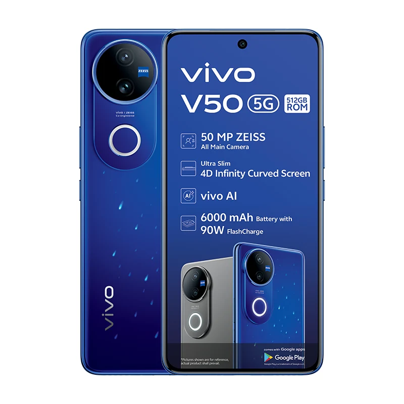 vivo V50 Dual Sim 12GB RAM - Blue - Image 1