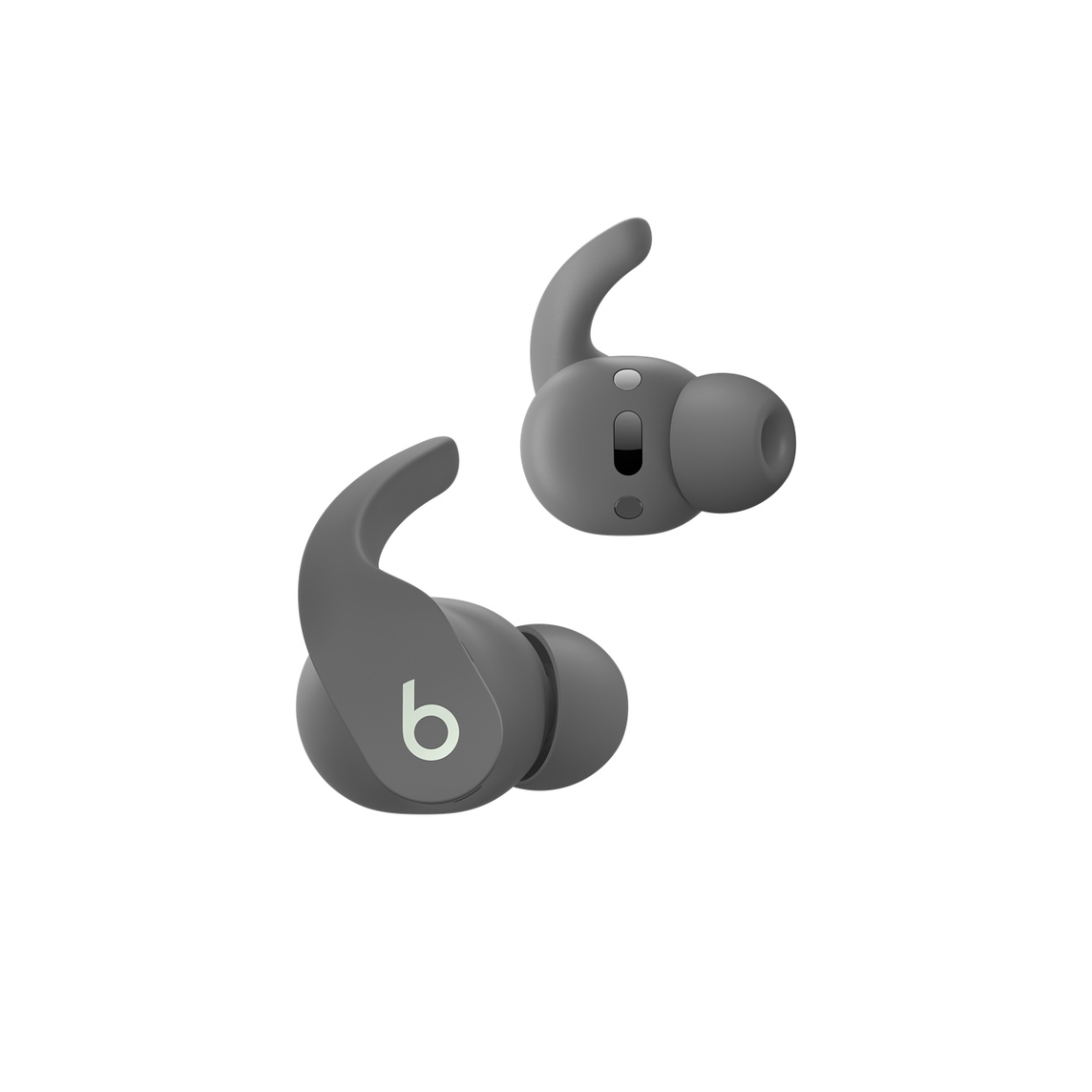 Beats Fit Pro earbuds and charging case in Sage Grey